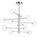Ideal Lux - Lampadario a sospensione con supporto rigido LED EQUINOXE 12xG4/2W/230V diametro 124 cm cromo lucido/limpido